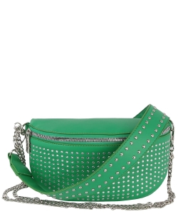 All Over Stone Fanny Pack Crossbody Bag LHU485 GREEN